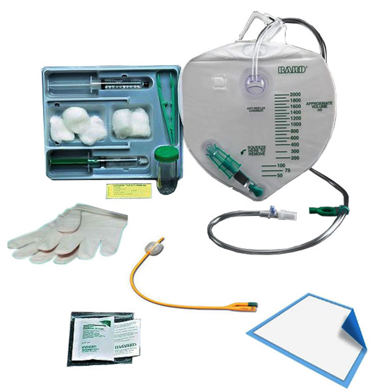 Foley Trays, Advance, Complete Care, Bardex I.C., Drainage Bag, Anti-Reflux Chamber, Safety-Flow Outlet Device,StatLock Stabilization Device, 16FR, 10/cs (US Only)
