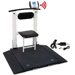 6570 3-in-1 Portable Standing, Seated, or Wheelchair Weighing Scale with Handrail and Seat - Bluetooth, Wifi, AC Adapter (DROP SHIP ONLY)