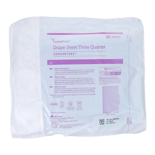 Surgical Drape, 3/4 Sheet, 60" x 76", Absorbent, Non-Woven, AAMI Level 4, Sterile, 20/cs (Continental US Only)