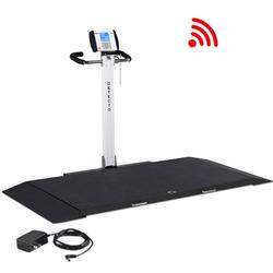 Stretcher Scale, Portable, Digital, Unique Verticle Fold-up Storage, 1,000 lb x .2 lb / 450 kg x .1 kg, Medical Grade AC Adapter, Equiped w/MedVue Digital Weight Analyzer, EMR/EHR ready, Steel/Aluminum, 2-Way Easy Access Ramps, Integral Wheels Ease Transport (DROP SHIP ONLY)