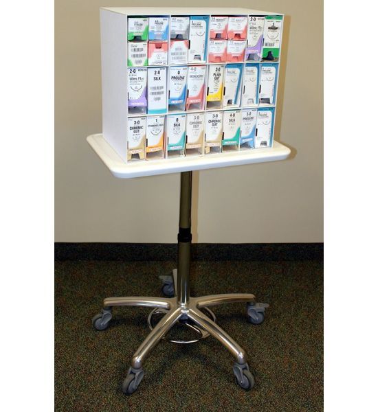 IV Pole with Rack, 18_" x 16_" x 56_", Includes: 18 Module Racks, 15 Module Clips, 30 Divider Panels (Continental US Only)