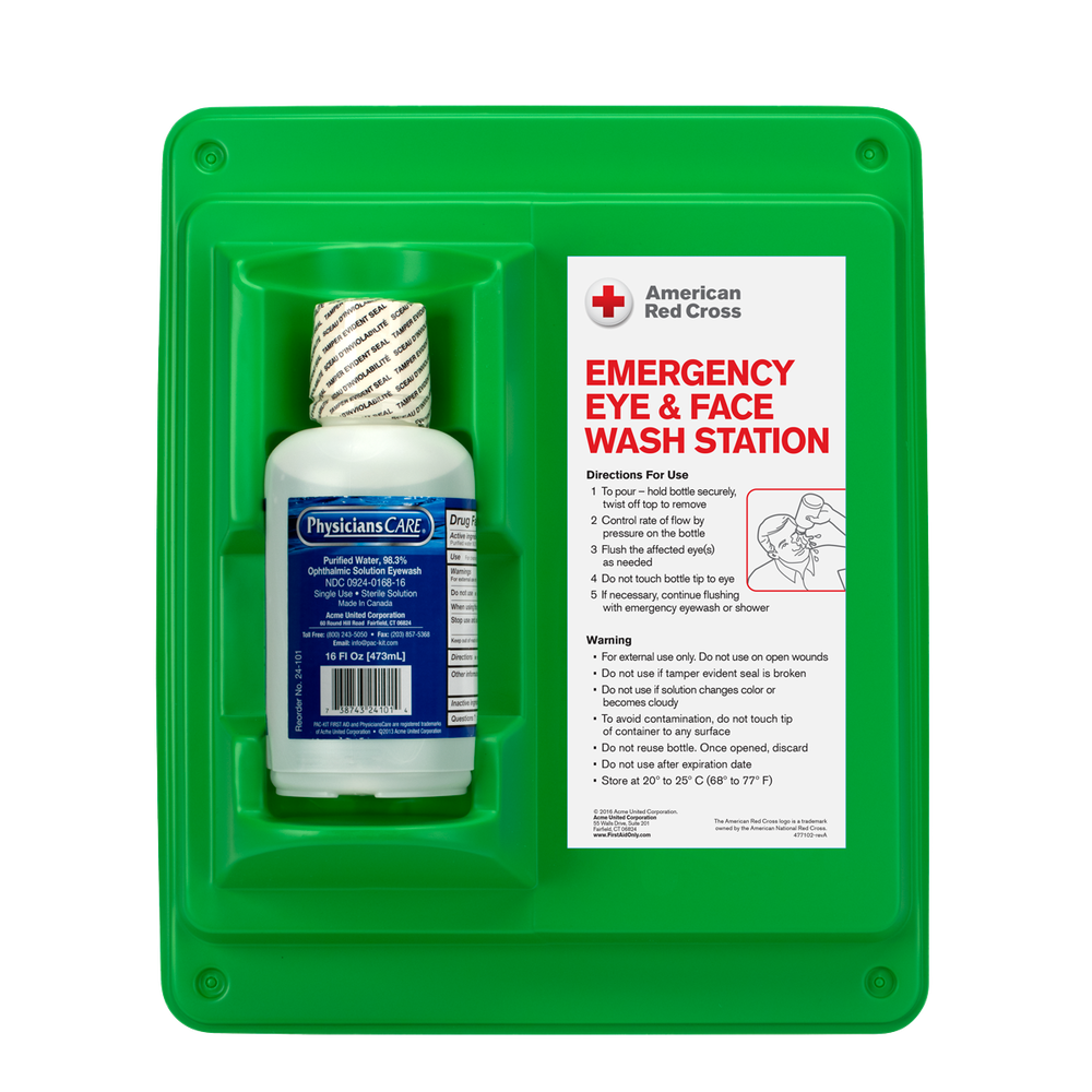 Emergency Eyewash Station, 16oz Single btl , 6/cs (DROP SHIP ONLY - $150 Minimum Order)