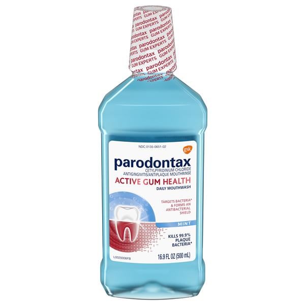 Parodontax Mouthwash, Fresh Mint, 500 mL, 8/cs (Available for sale in US only) (Products cannot be sold on Amazon.com or any other third Party sites.)