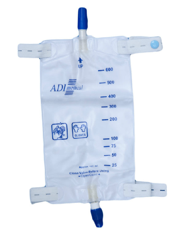 Leg Bag, Large, 900mL, 50/cs