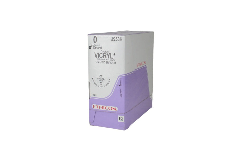 Suture, Taper Point, Size 0, 36", Undyed Braided, Needle CT, _ Circle, 3 dz/bx (Continental US Only)