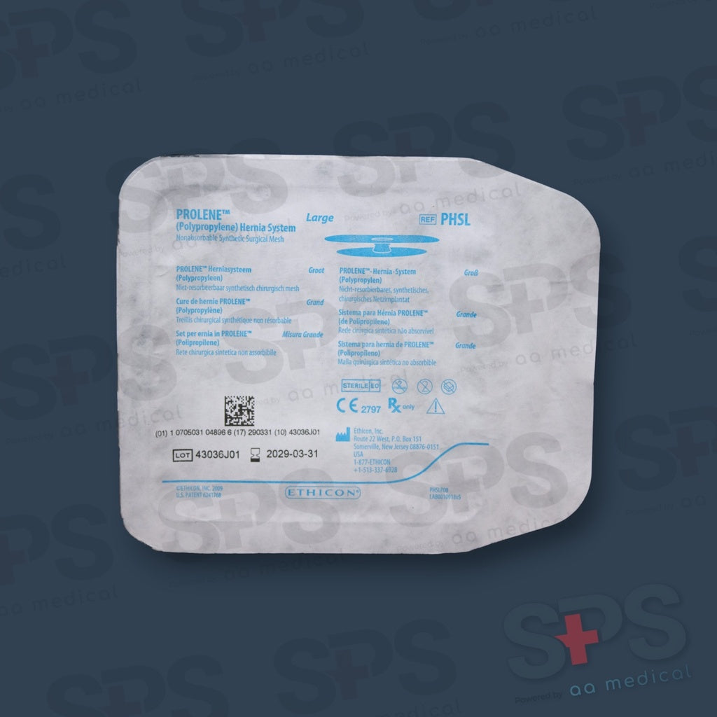 Surgical Mesh, Prolene Hernia System Large, 4", Sterile, Non-Absorbable, 3/bx (Continental US Only)