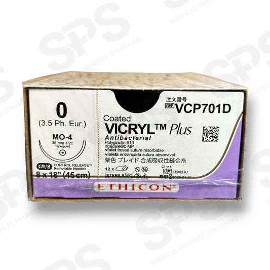 Suture, Taper Point, Size 0, 8-18", Violet Braided, Needle MO-4, _ Circle, 1 dz/bx (Continental US Only)