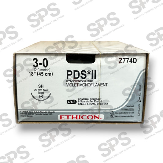 Suture, Taper Point, Size 3-0, 8-18", Violet Monofilament, Needle SH, _ Circle, Safety Organizer Tray, 1 dz/bx (Continental US Only)