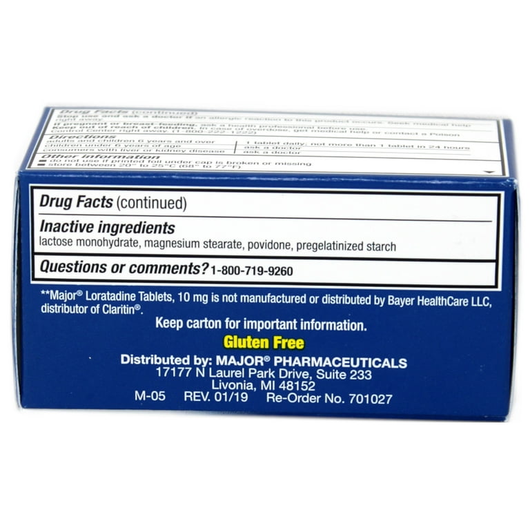 Loratadine, 10mg Tab, 90S, Compare to Claritin, NDC# 00904-6852-89, 24/cs (US Only)