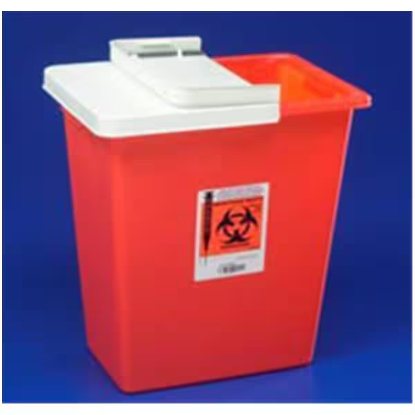 Container Sharps 18gal PP Gasketed Hinged Lid PG II Rated Rd 5/Ca (8998)