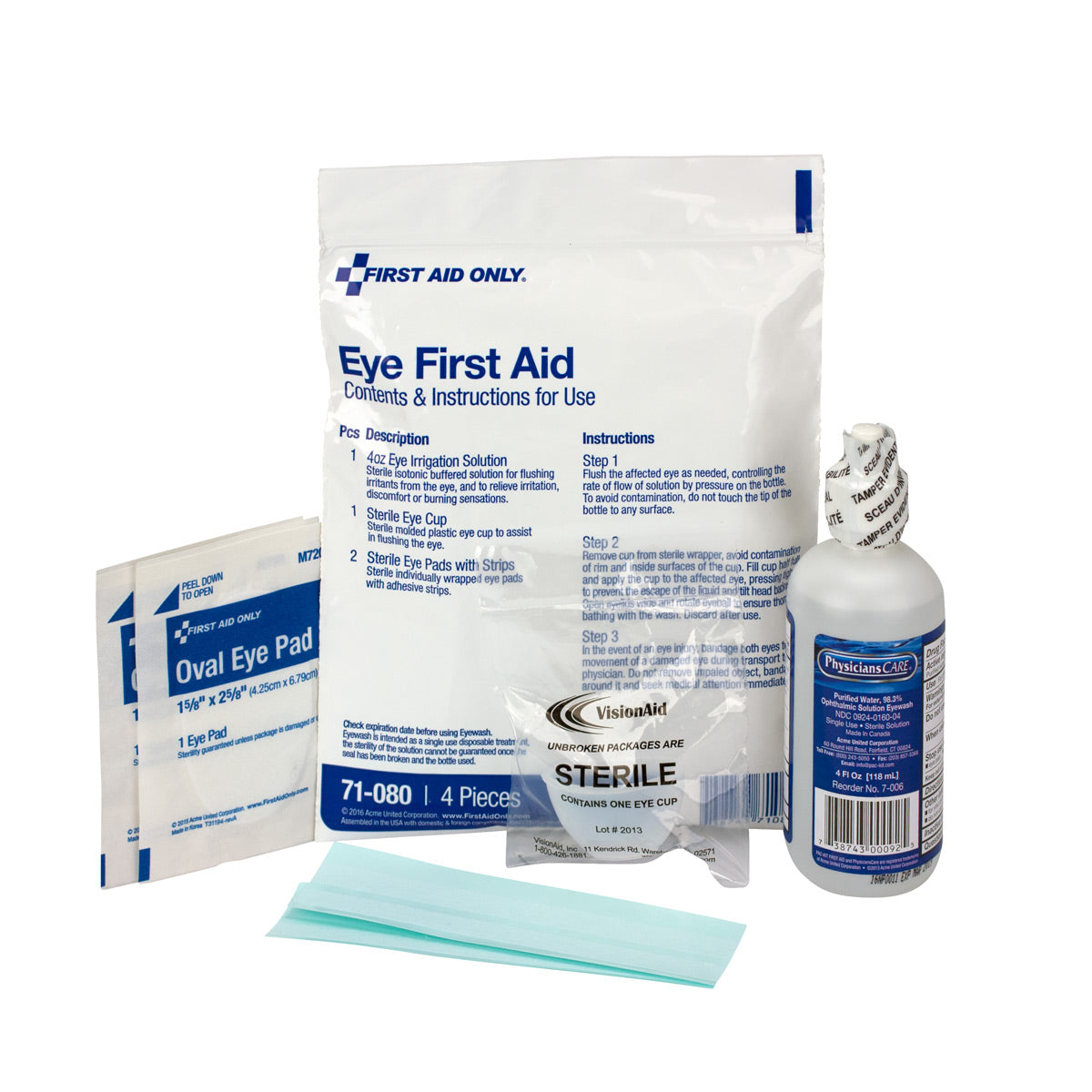 First Aid Triage Pack, Eye Wound Treatment (DROP SHIP ONLY - $150 Minimum Order)