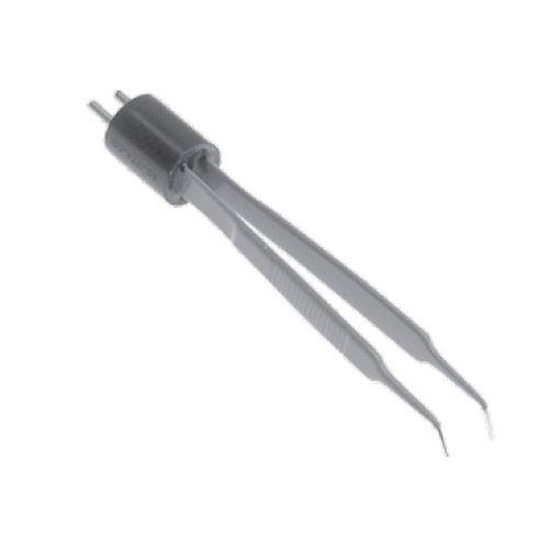Bipolar Forceps, Curved, 0.5mm Tip, Insulated, 3 1/2" Length