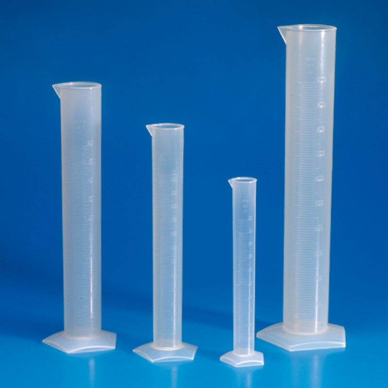 Graduated Cylinder, PP, 250mL, Molded Graduations, 12/cs