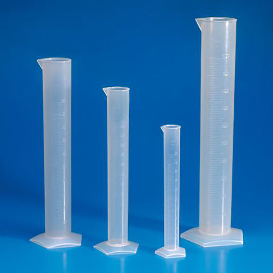 Graduated Cylinder, PP, 25mL, Molded Graduations, 30/cs