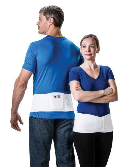 Elastic Sacral Support w/Pad 6", White, 3X-Large 53" - 57"