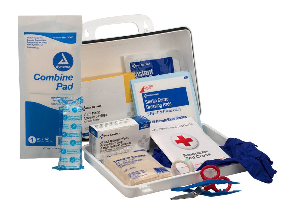 Contractor's First Aid Kit, 25 Person, Weatherproof Plastic, Custom Logo , 48/cs (DROP SHIP ONLY - $150 Minimum Order)