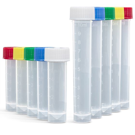 Transport Tube, w/ White Screw Cap, PP, 10 mL, 16 x 92mm, 1000/cs
