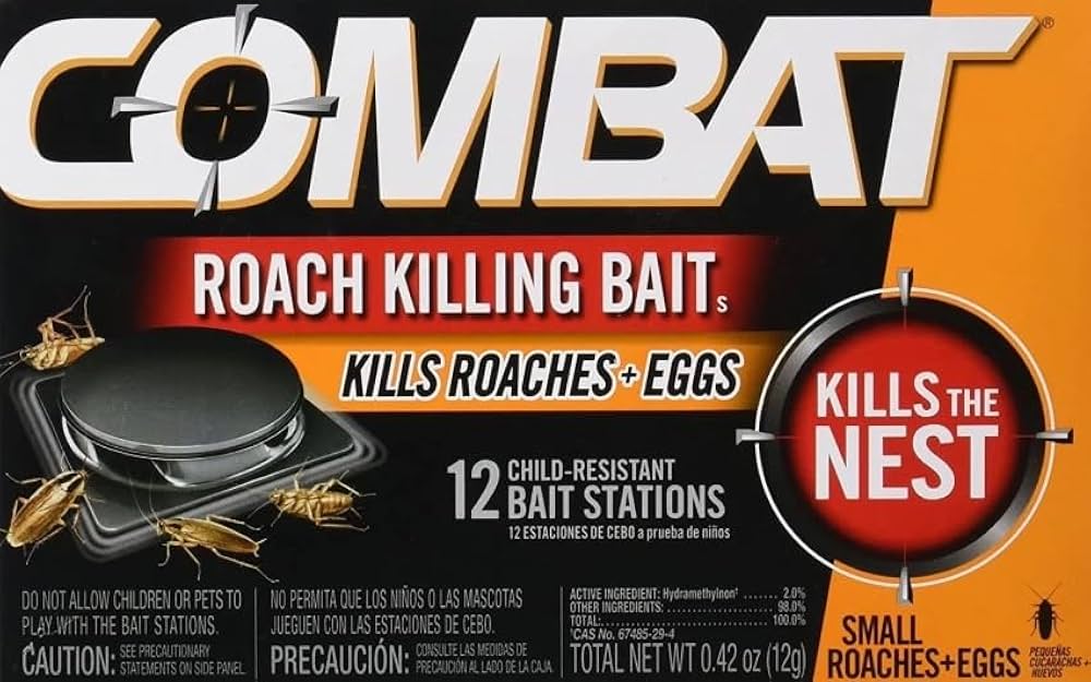 Combat Source Kill, Regular Bait, Small Roach, Open, 12/pk, 12 pk/cs
