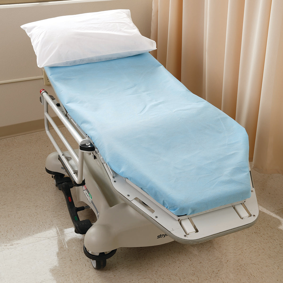 SnugFit Fitted Sheet, ER Barrier, 40" x 89", Non-Woven, Poly, Blue, 5/bg, 5bg/cs