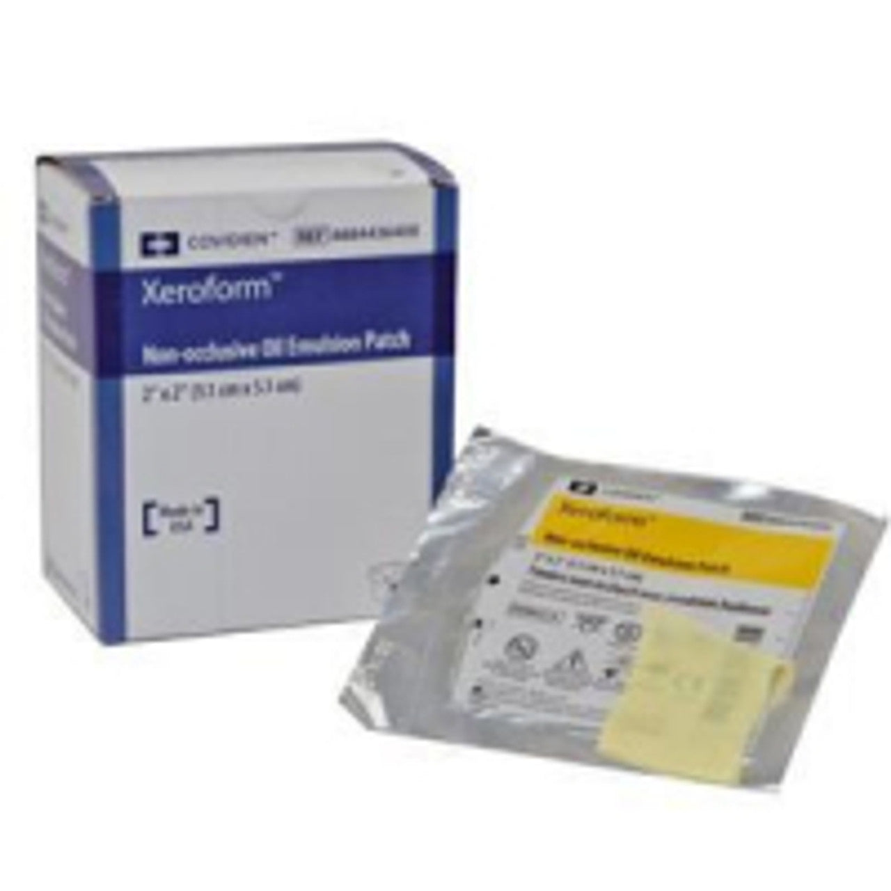 Non-Occlusive Oil Emulsin Dressing, Patch, Regular, 2" x 2", Peelable Foil Pack, 50/bx, 6 bx/cs (Continental US Only)