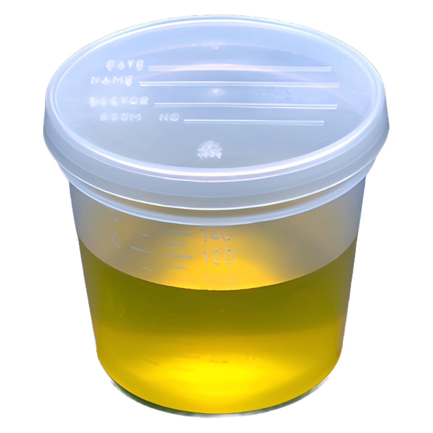 Urine Collection Container, Wide Mouth, 5 oz, PP, w/ Snap Cap, 300/cs