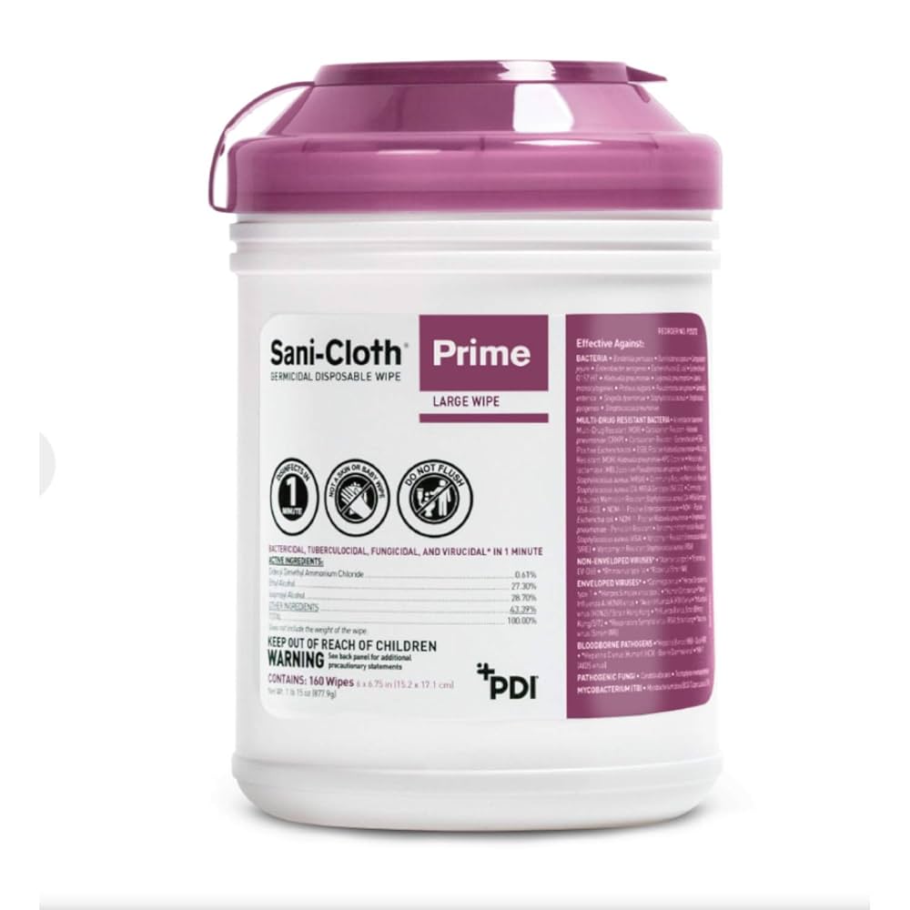 Disposable Wipe, 6 x 6.75, 160 wipes/canister, 12/cn/cs (Minimum Expiry Lead is 120 days) (US Only) (Item is considered Limited Quantity and cannot ship via Air to AK, GU, HI, PR, VI) (Products cannot be sold on Amazon.com or any other 3rd party site)