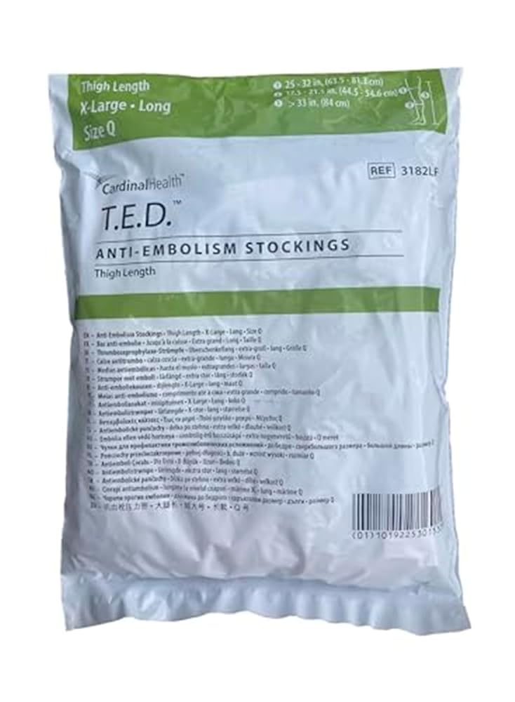 Thigh Length Anti-Embolism Stocking, X-Large, Long Length, Latex Free (LF), 6 pr/ctn (Continental US Only)