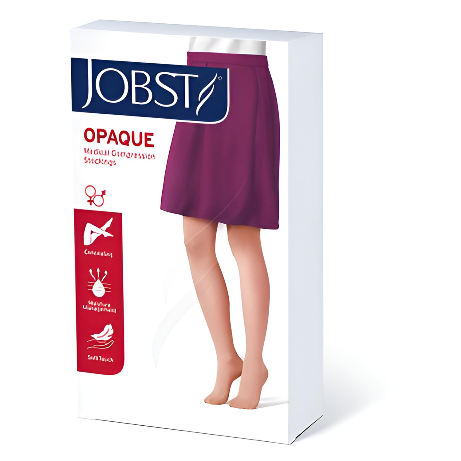 Compression Hose, Knee High, 30-40 mmHG, Open Toe, Natural, Large, Full Calf (Continental US Only)