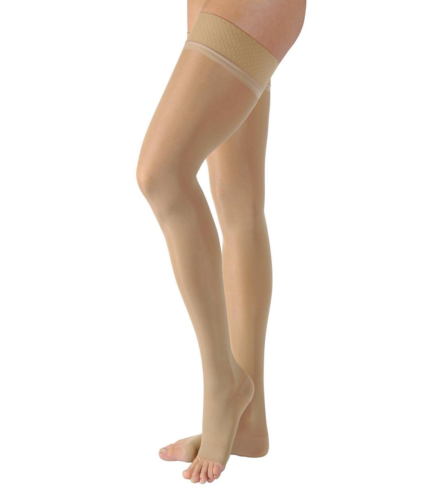 Compression Stocking, Thigh High, 20-30 mmHG, Open Toe, Natural, X-Large (Continental US Only)