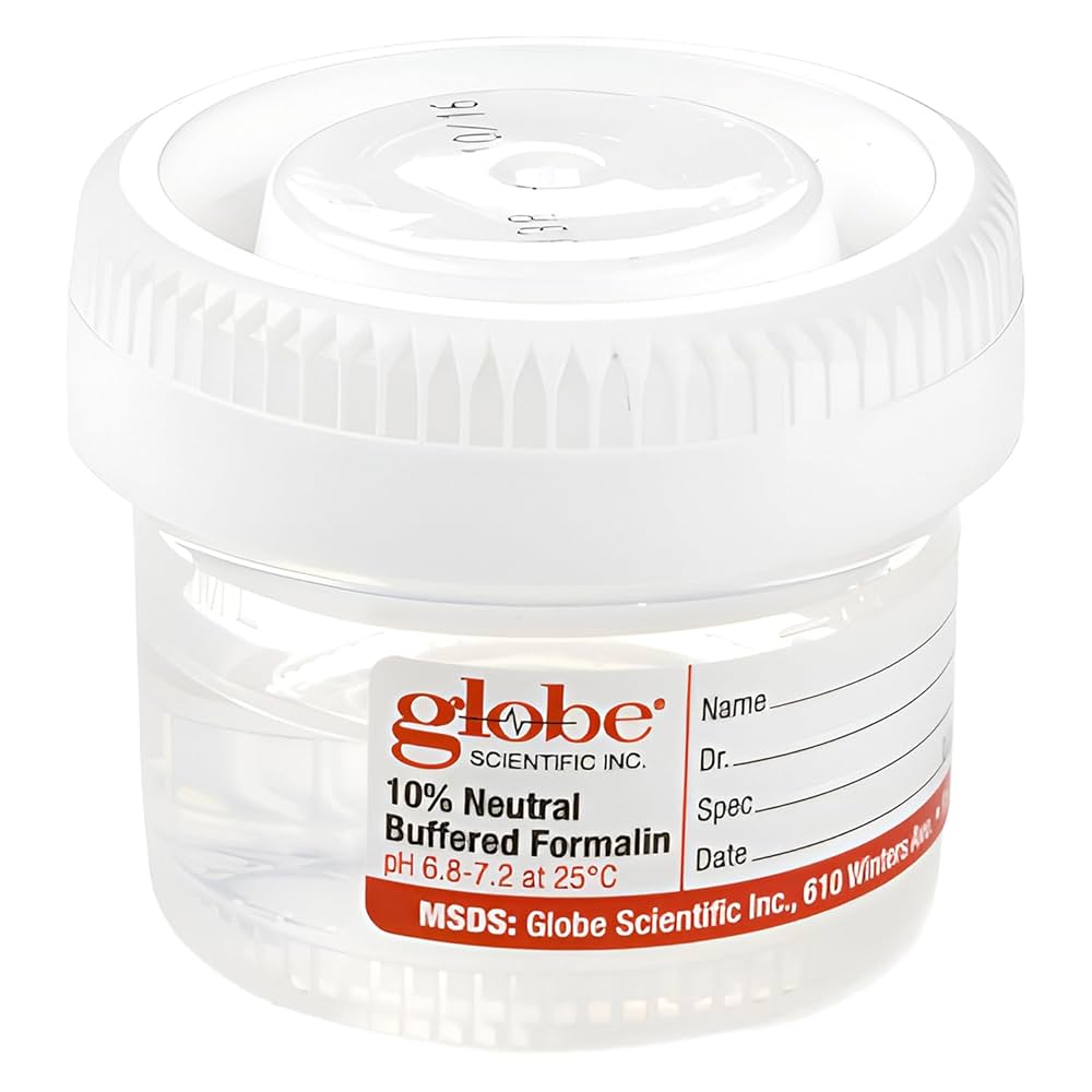 Leak Resistant Container w/ 10% Neutral Buffered Formalin, 40 mL, PP, 96/cs