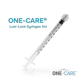 Luer-Lock Syringes, Disposable, 20ml, 3-part, 100/bx