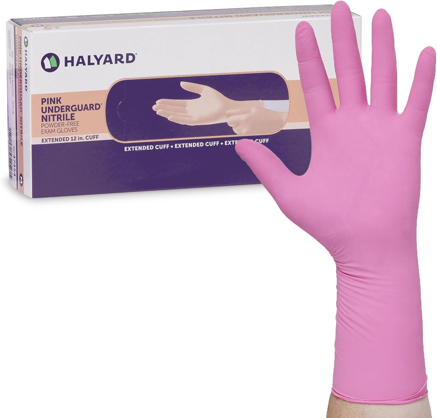 UNDERGUARD Nitrile Exam Gloves, Pink, Powder-Free, Medium, 1000/cs (US Only)