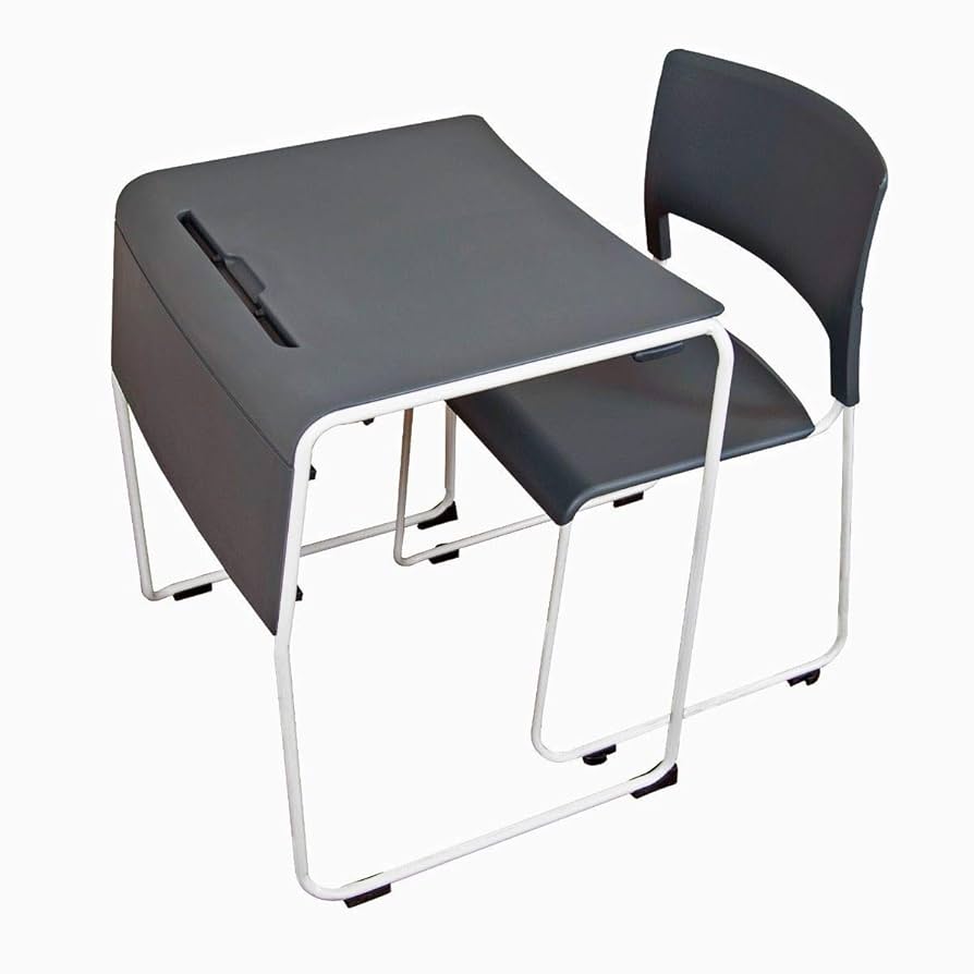 Stackable Desk and Chair, Overall Student Desk: 27"" W x 22"" D x 28"" H,Overall Student Chair: 19"" W x 21"" D x 31.5"" H (DROP SHIP ONLY)