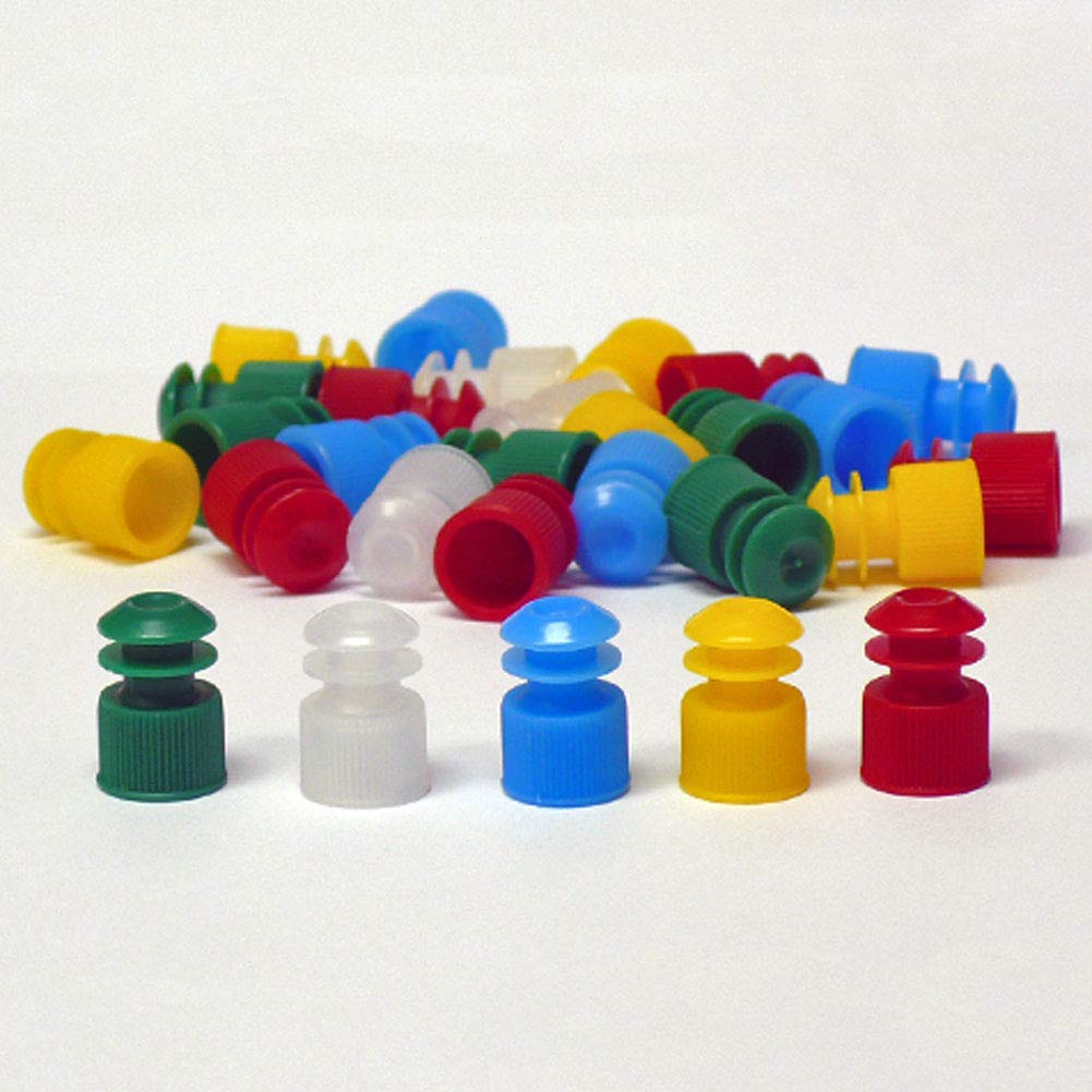 Test Tube Cap, 12mm, Flanged Plug, Green, 1000/bg