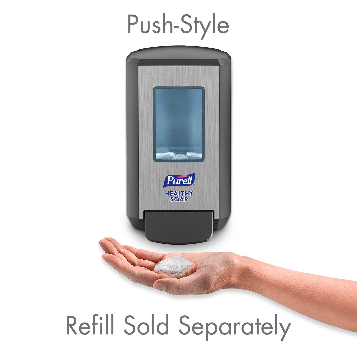 Soap Dispenser, 1200 ml, Push Style, Graphite, 1/cs
