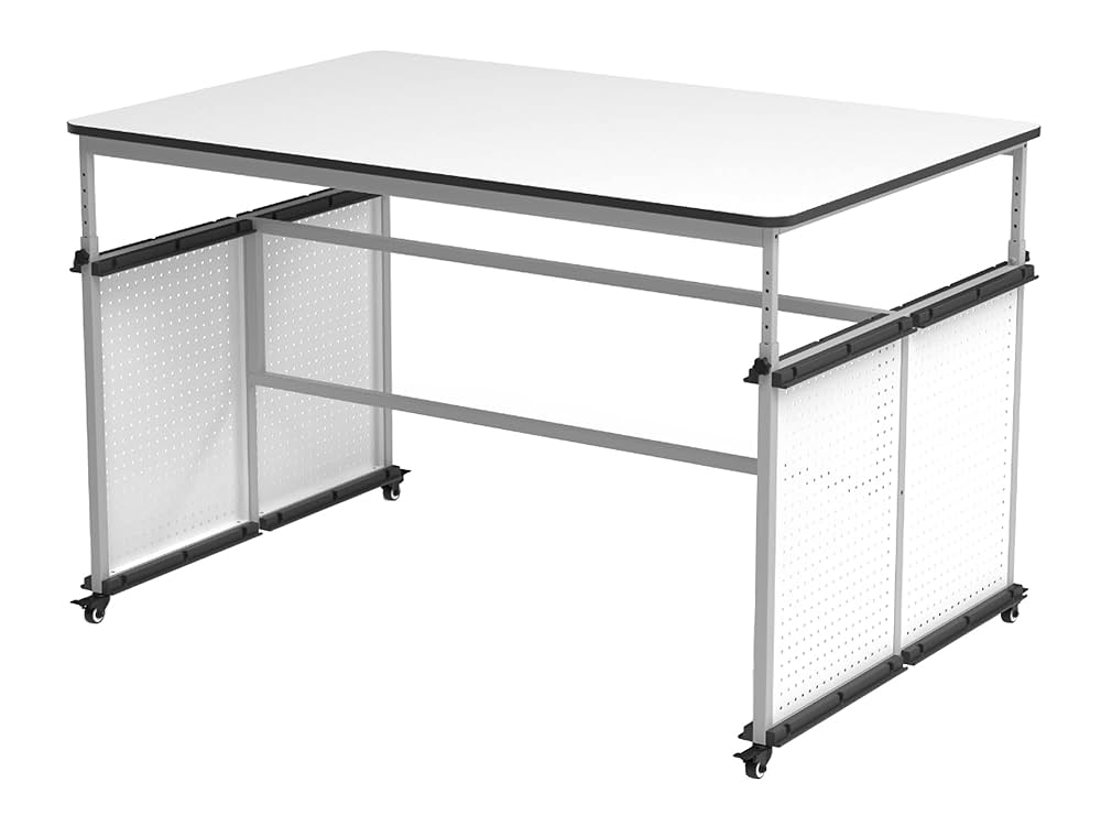 Table, Modular Makerspace, Science Lab, Overall dimensions: 60.25 W x 39.25 D x 32 to 38 H (DROP SHIP ONLY)