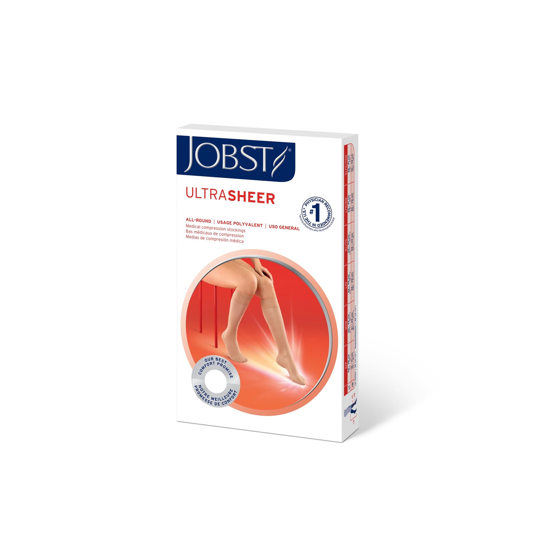 Compression Stocking, Knee High, 20-30 mmHG, Closed Toe, Sun Bronze, Small (Continental US Only)