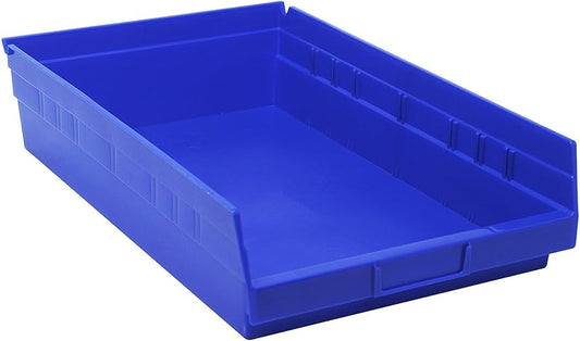 Shelf Bin, 17 7/8" x 11 1/8" x 4", Blue, 8/ctn (DROP SHIP ONLY)