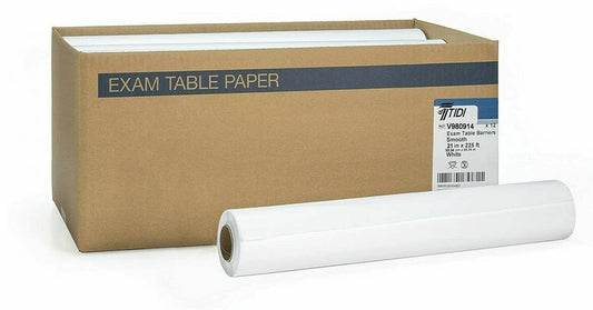 Barriers Exam Table Paper, White, Smooth, 21" x 225', 12/cs (34 cs/plt) (For sale to Authorized NovaPlus Customers only)