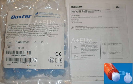 Exactamed Dispenser Tip Cap, Blue, Self-righting, Non-Sterile, 100/cs (Rx) (Continental US Only) (Product Access Restricted. Check with your sales rep to verify eligibility)
