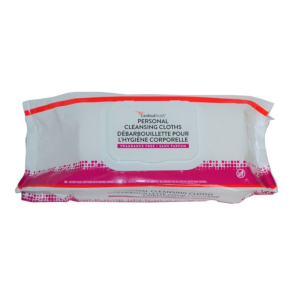 Personal Cleansing Cloth, Non-Flushable, Fragrance Free, 9" x 13", 64/pk, 12 pk/cs (Continental US Only)