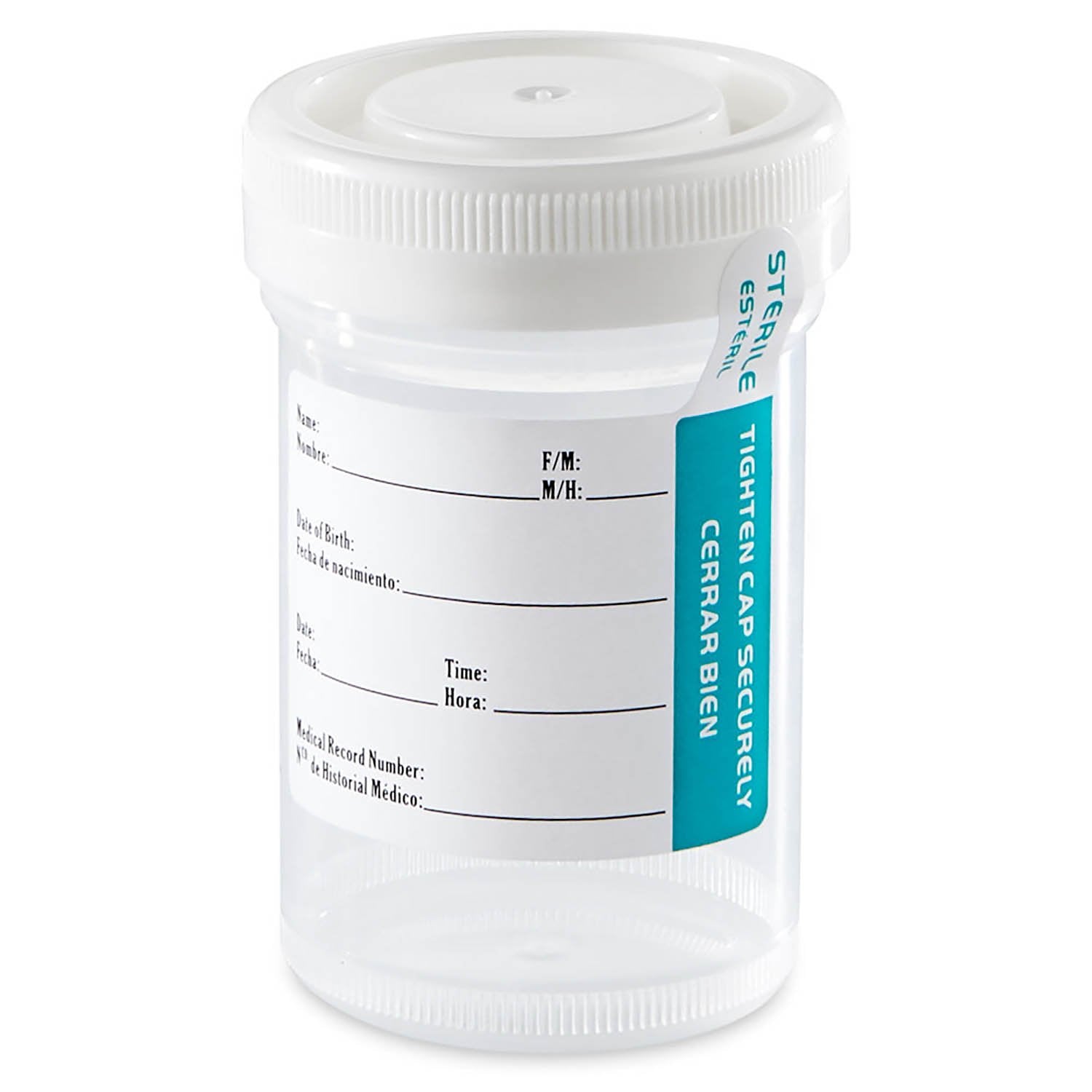 Container w/ Sterility Assurance Label, Sterile, 90 mL, 400/cs