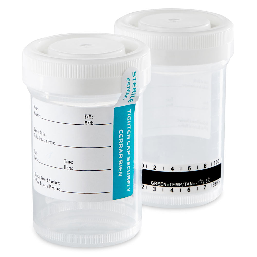 Drug Testing Container, 90 mL, Sterile, 400/cs