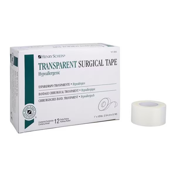 Surgical Tape Plastic 1"x10yd Transparent Non-Sterile 12/Bx (1014645)