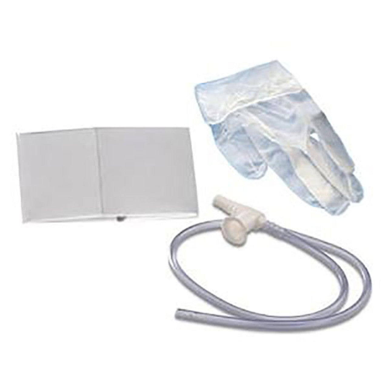 Maxi-Flo Suction Catheter Kit, 16FR, Looped, Vinyl Gloves, 100/cs