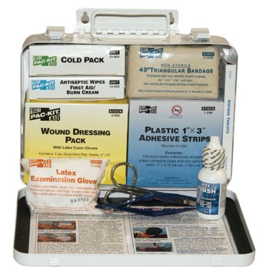 Vehicle First Aid Kit, 25 Person, Steel, Custom Logo  , 48/cs (DROP SHIP ONLY - $150 Minimum Order)