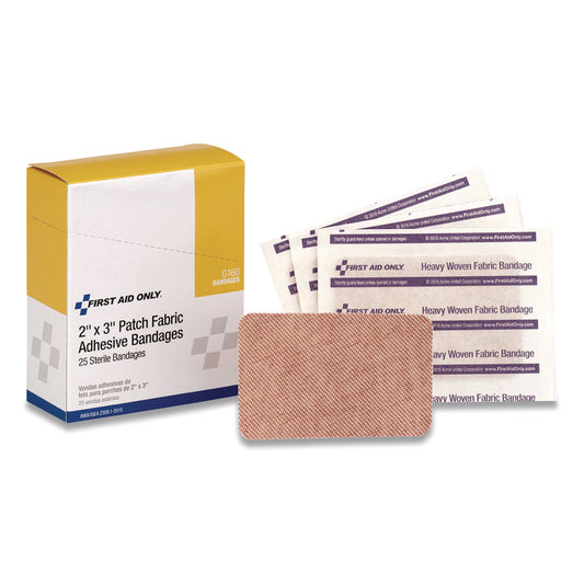 Heavy Woven Fabric Bandages, 2"x3", 25/bx  (DROP SHIP ONLY - $150 Minimum Order)