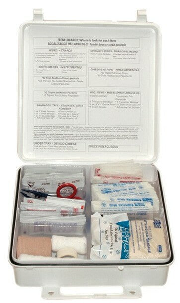 First Aid Kit, 50 Person, Plastic, Custom Logo , 48/cs (DROP SHIP ONLY - $150 Minimum Order)