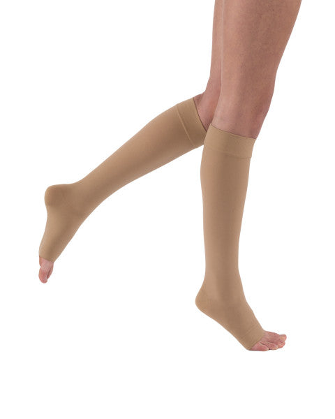 Compression Stocking, Knee Relief, 15-20mmhg, Open Toe, X-large, Petite, Black, 1/pr (Continental US Only)