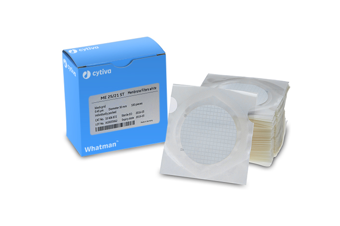 ME25/21 Mixed Cellulose Ester Membrane Circle, 0.45m, 47mm, White Membane with Black Gridlines, Sterile, 2000/pk